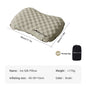 Inflatable pillow with Westtune branding and dimensions on a white background