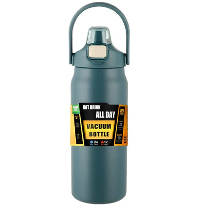 Stainless Steel Insulated Water Bottle with Straw – Vacuum Flask for Hot & Cold Drinks