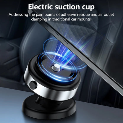 Electric suction cup in a car interior with text highlighting its benefits.