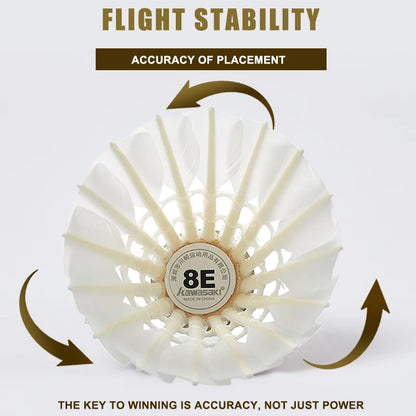 Kawasaki Badminton Shuttlecocks – Goose Feather 8E/10E, Speed 76/77 (12 Pack)
