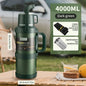 Large Stainless Steel Vacuum Thermos Flask – Double Walled Insulated Bottle for Hot & Cold Drinks