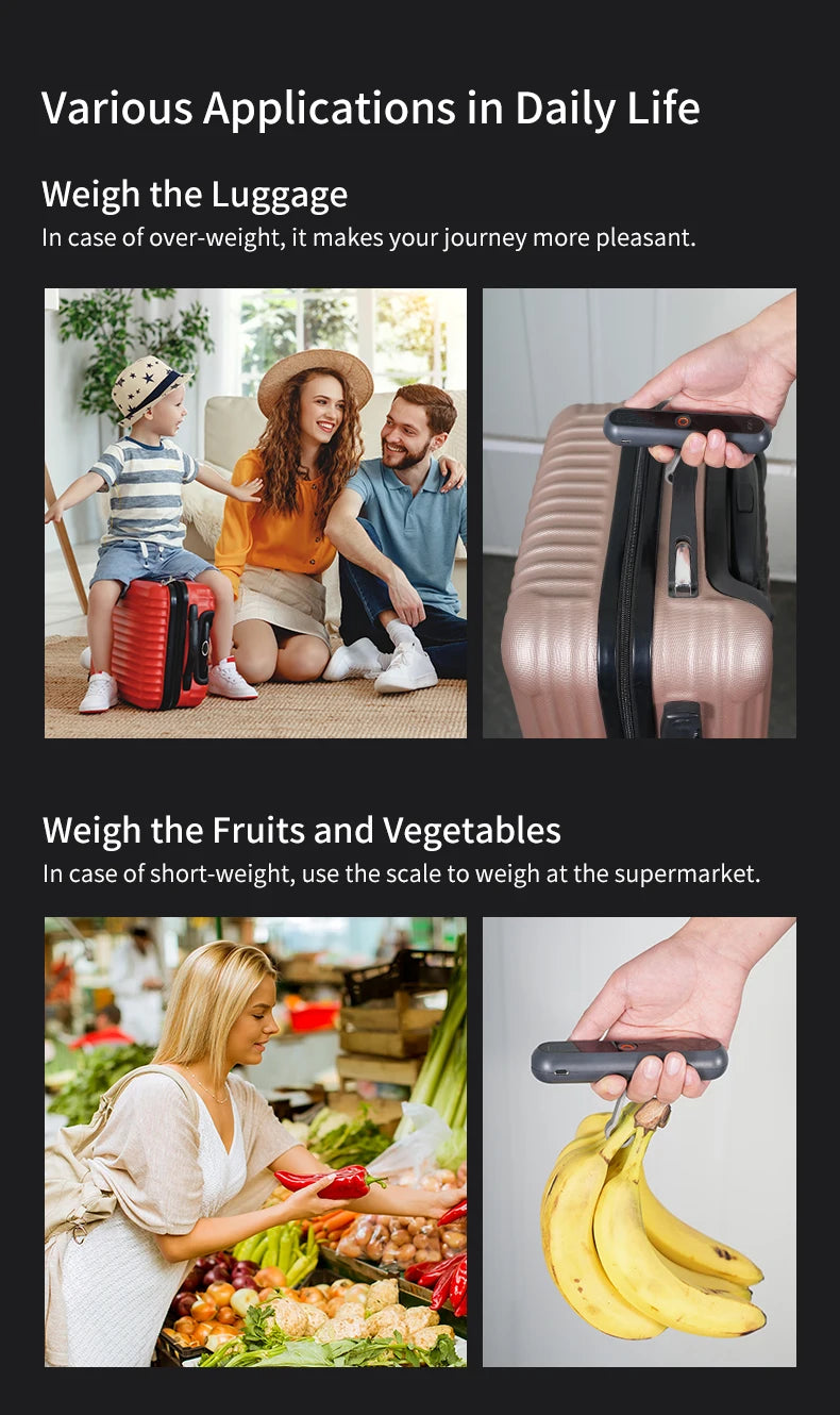 Digital Luggage Scale - Portable Handheld Travel Scale