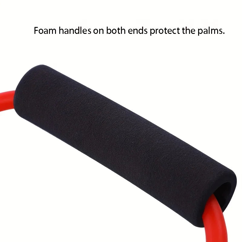 Black foam handle with red interior on a white background