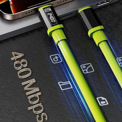 240W Fast Charging USB to Type-C, Type-C to Type-C Data Cable, For Huawei Xiaomi Samsung OPPO VIVO(No digital display)