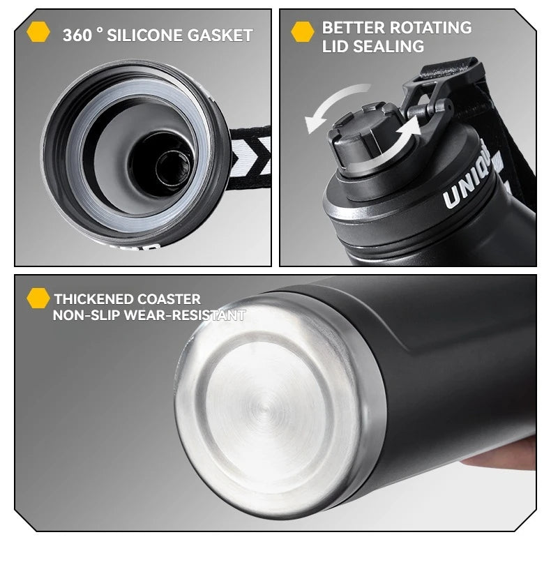 Insulated Water Bottle with Handle – Stainless Steel Vacuum Flask for Outdoor Sports