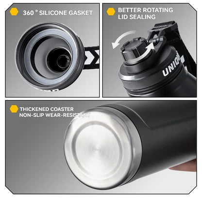 Insulated Water Bottle with Handle – Stainless Steel Vacuum Flask for Outdoor Sports