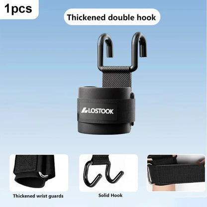 Weightlifting Wrist Straps - Pull-Up Assist Hooks (2 Pack)