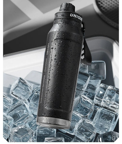 Insulated Water Bottle with Handle – Stainless Steel Vacuum Flask for Outdoor Sports