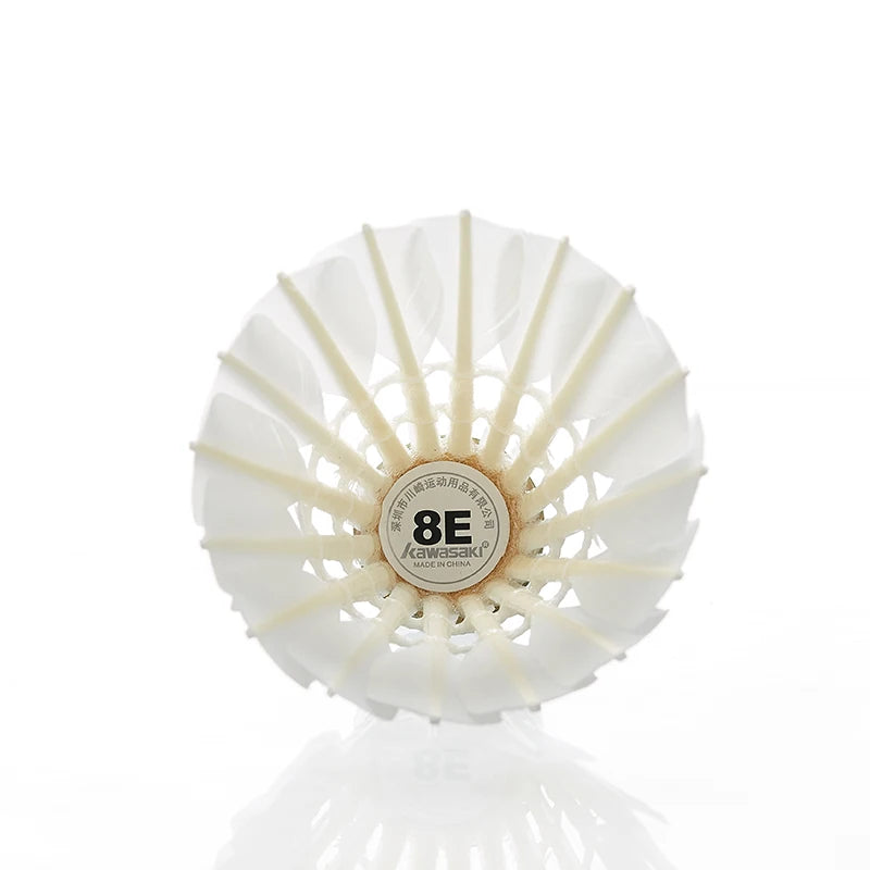 Kawasaki King Series 8E/10E Club & Training Badminton Shuttlecocks – Goose Feather, Speed 76/77