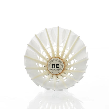 Kawasaki King Series 8E/10E Club & Training Badminton Shuttlecocks – Goose Feather, Speed 76/77