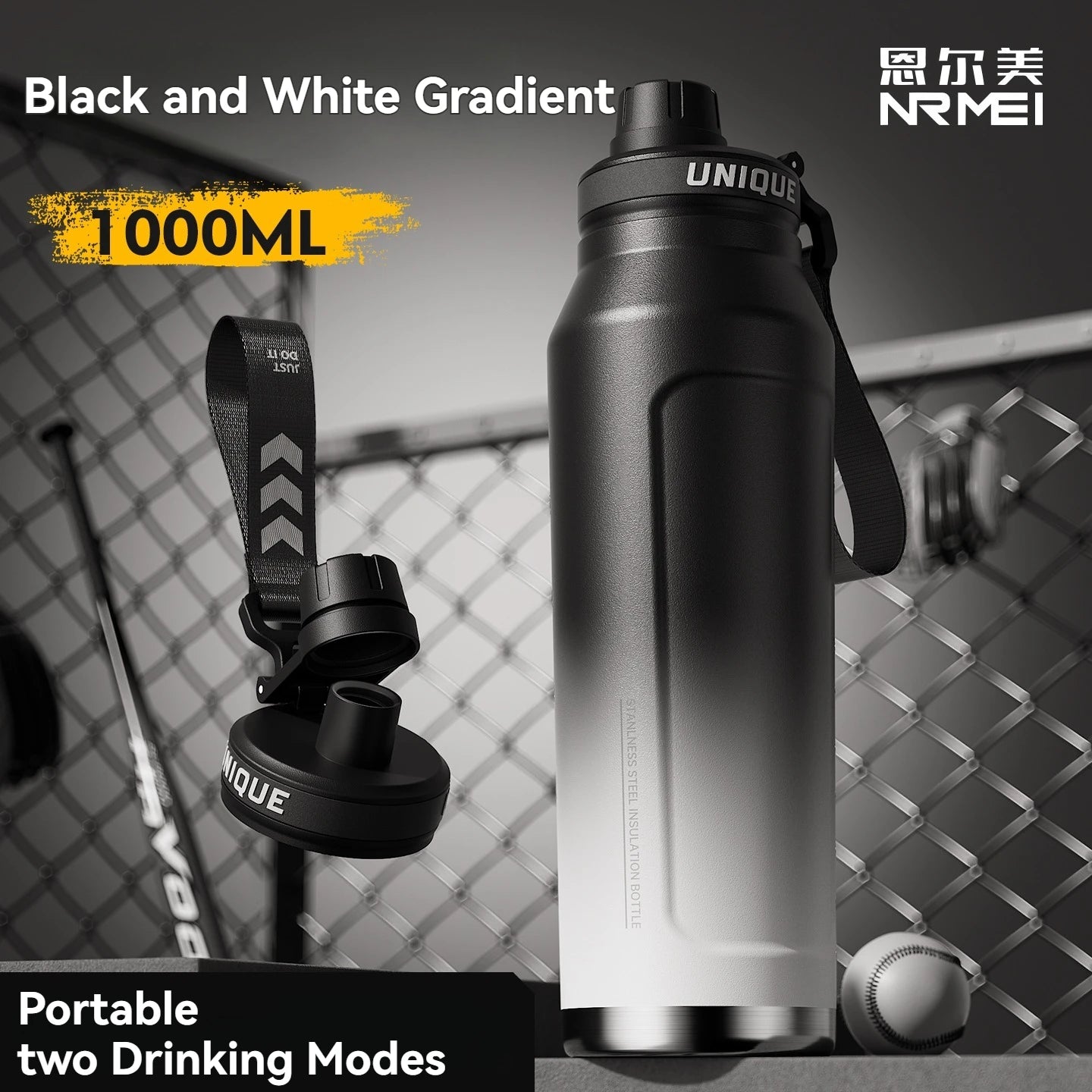 Insulated Water Bottle with Handle – Stainless Steel Vacuum Flask for Outdoor Sports