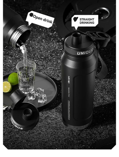 Insulated Water Bottle with Handle – Stainless Steel Vacuum Flask for Outdoor Sports