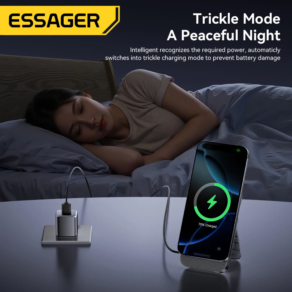Essager 3-in-1 Wireless Charger Stand 15W – MagSafe Compatible for iPhone, Apple Watch & AirPods