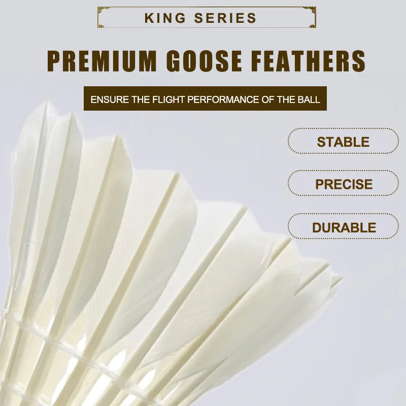 Kawasaki Badminton Shuttlecocks – Goose Feather 8E/10E, Speed 76/77 (12 Pack)